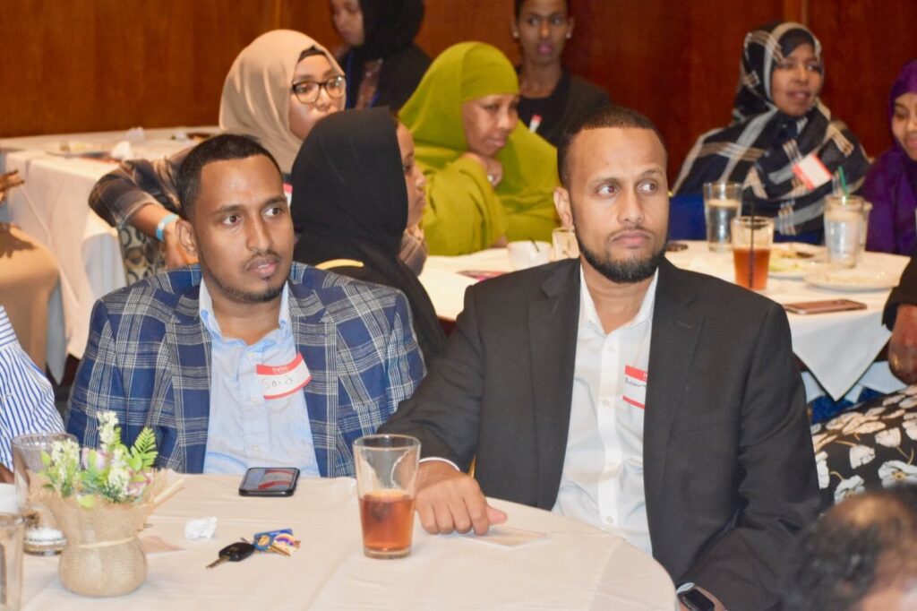 Somali American business and community members attending a Chamber gathering