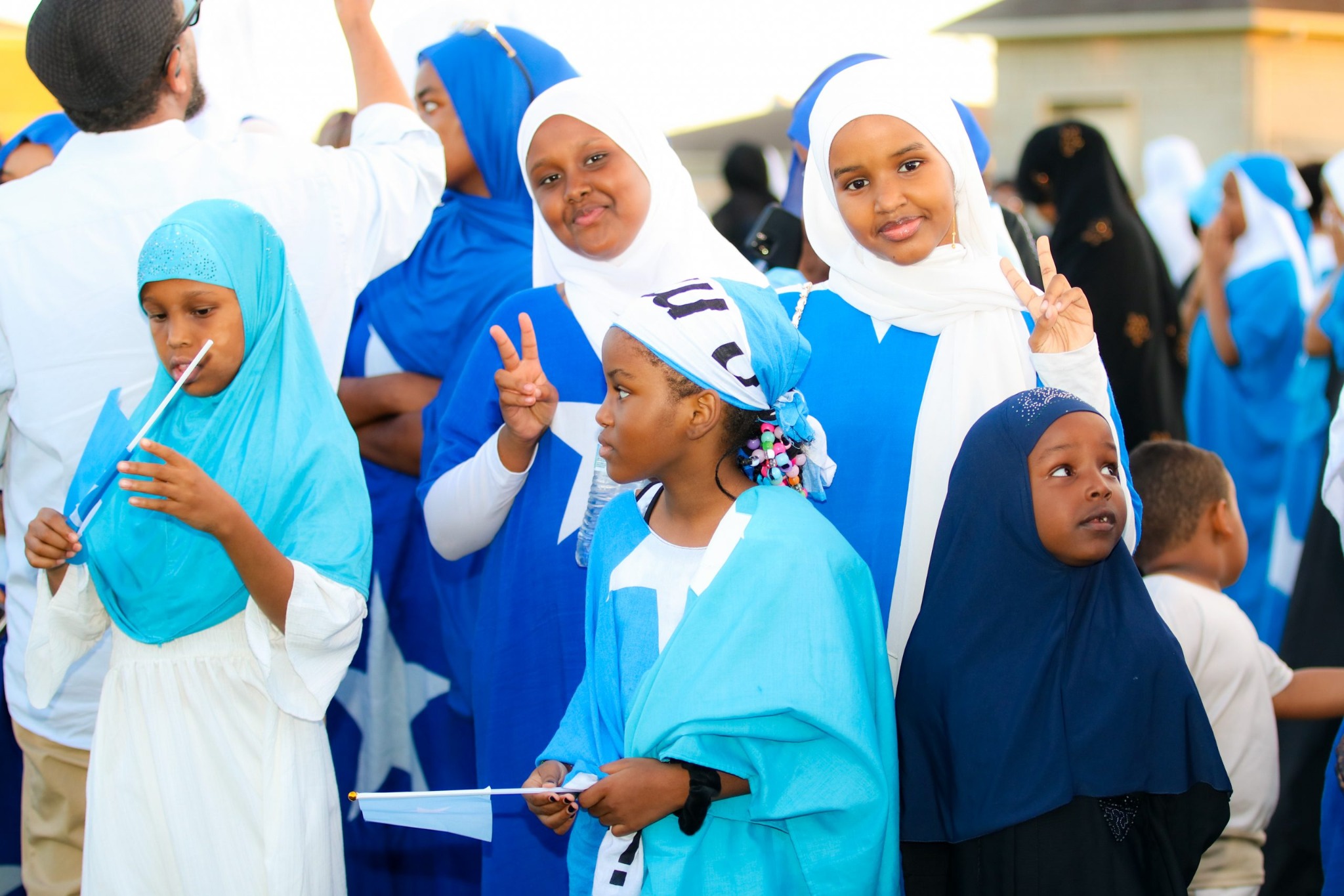 Young Somali American community members celebrating together in Central Ohio